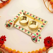 Rakasha Bandhan Special Puja Thali, Kumkum Thali Holder, Pooja Return Gift, Indian Housewarming Gifts, Brother / Bhai / Bhabhi / Sister / Family   for Rakshabandhan, Diwali