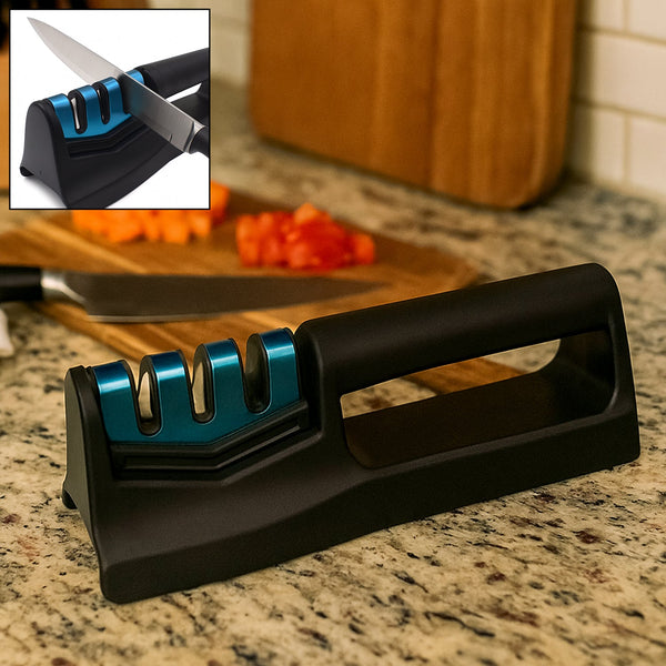 Kitchen Knife Sharpener – Handheld for Chefs & Serrated Knives (1 Pc, Chopper Not Included)