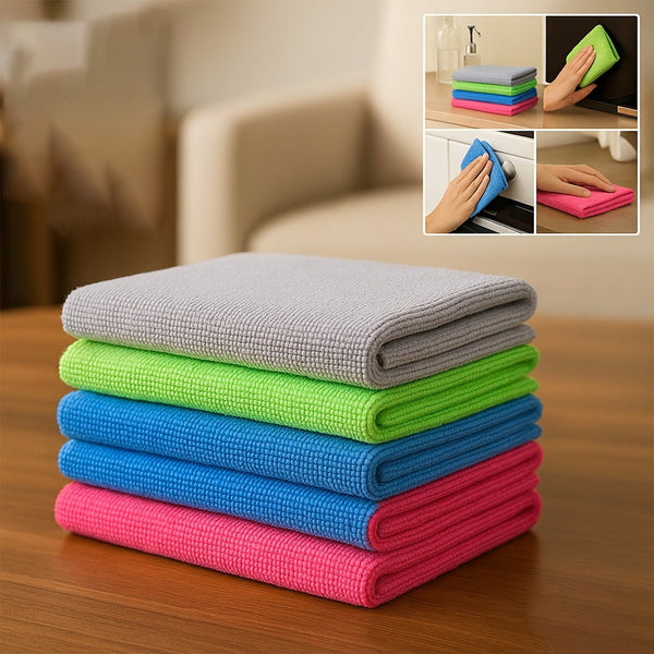 Multipurpose Microfiber Cleaning Cloth (30x30cm & 5 Pc)