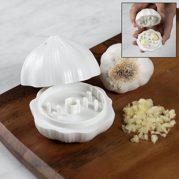 Garlic Press Sharpener Device – Portable Manual Ginger, Chili & Garlic Crusher, Masher, Chopper & Grinder for Kitchen Use